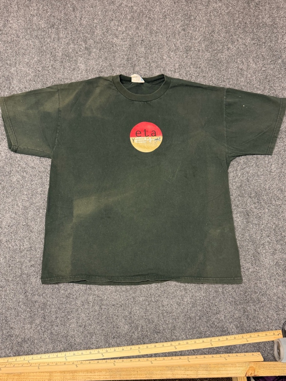 Vintage eta y2k faded black tee